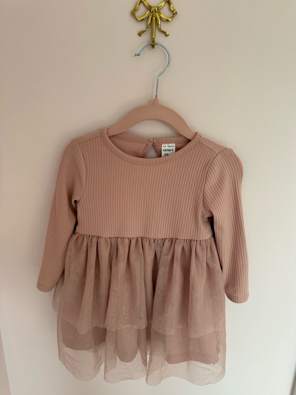 🆓 with purchase Carter's Dusty Rose Tulle Dress